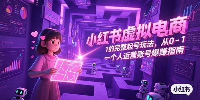 (6.27)小红书虚拟电商，从0-1的完整起号玩法，一个人运营账号爆赚指南